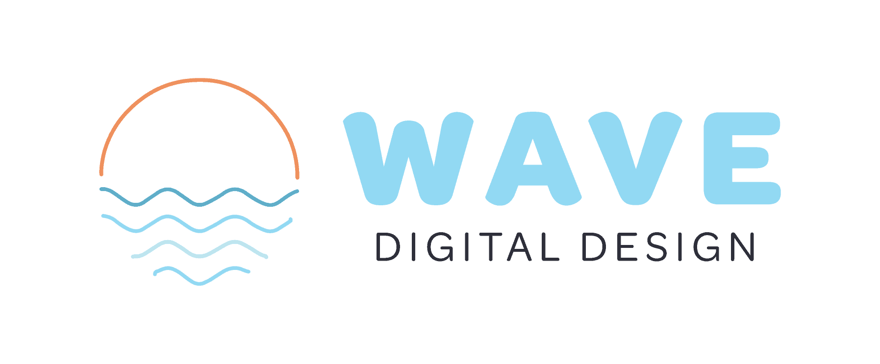 Wave digital web designer logo.