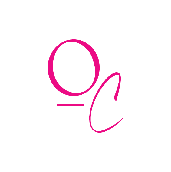 The letter o in pink on a green background, perfect for web designers looking to build a website.