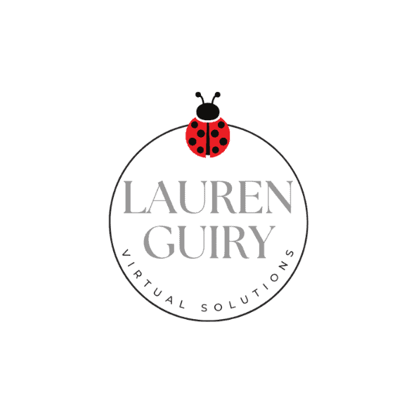 lauren gury of ladybug solutions creates virtual solutions and designs stunning logos.